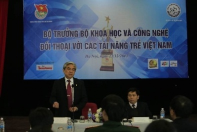 Bộ trưởng Nguyễn Quân đối thoại với tài năng trẻ